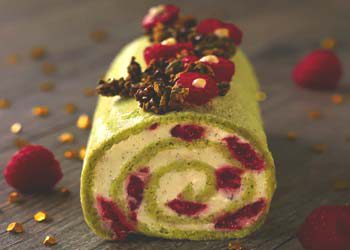 Recette : Bûche Fraises Pistache