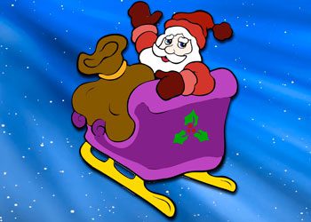 Coloriage : Traîneau du Père Noël