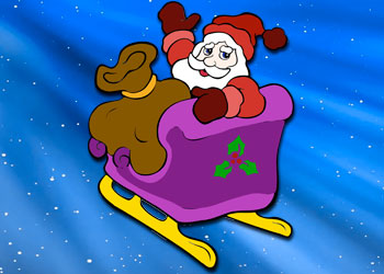 Coloriage : Traîneau du Père Noël